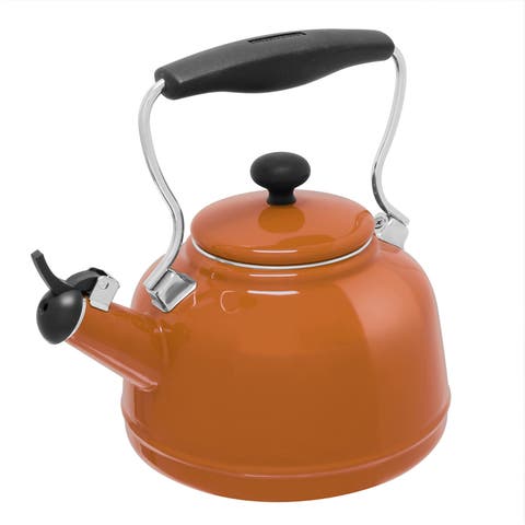 Vintage 1.7-Quart Enamel-on-Steel Teakettle
