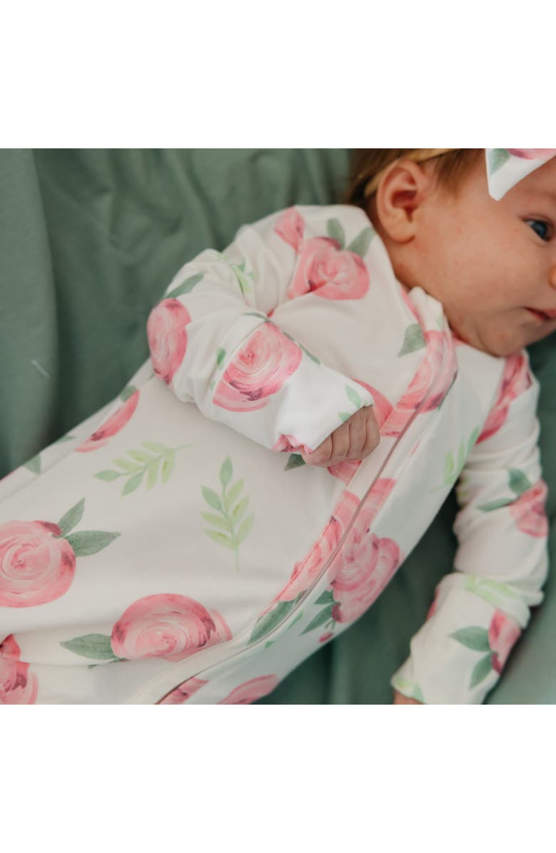 Copper Pearl Grace Zip Front Footie, Alternate, color, 