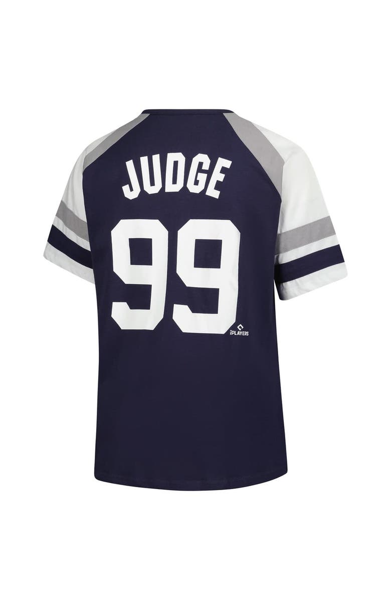 PROFILE Women's Profile Aaron Judge Navy New York Yankees Plus Size Name & Number Raglan T-Shirt, Alternate, color, Navy