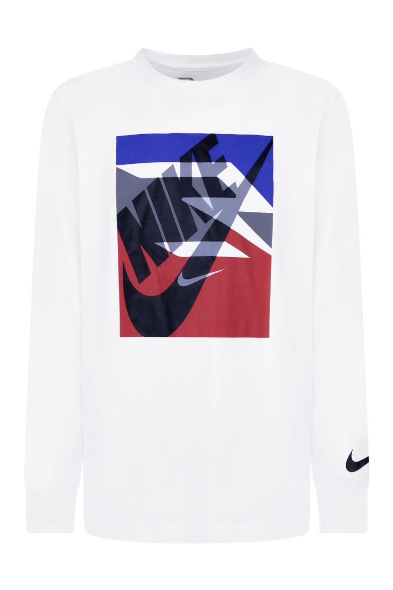 3 Brand Kids' Gradient Box Logo Long Sleeve T-Shirt | Nordstromrack