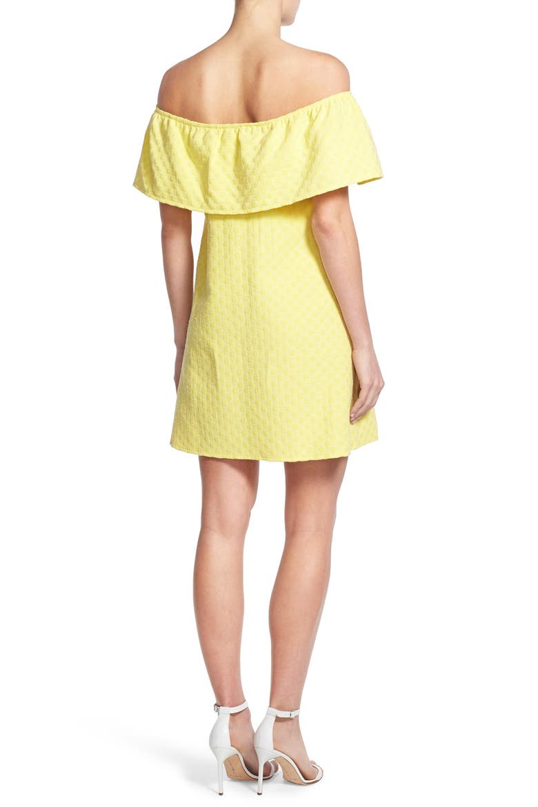 'Lulu' Off the Shoulder Dress, Alternate, color, MELLOW YELLOW