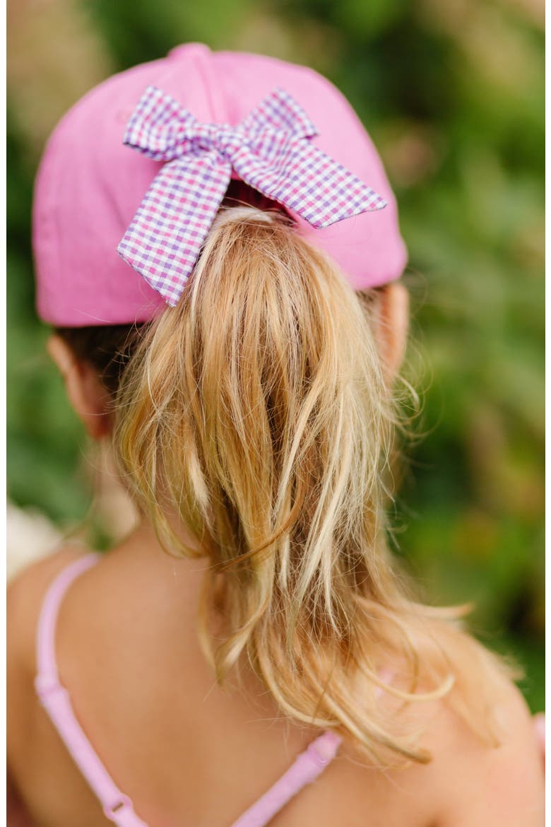 Cowboy Boot Twill Bow Baseball Hat, Alternate, color, Magenta