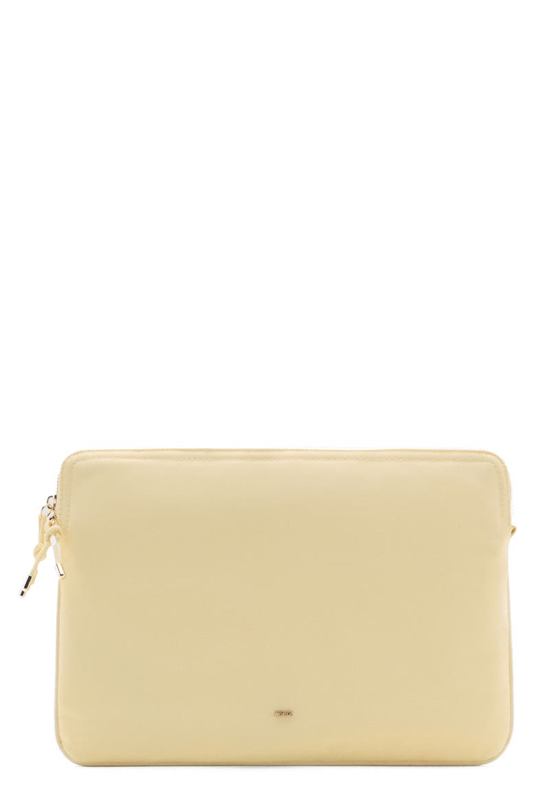 Laptop Sleeve with Zip Pouch, Main, color, PASTEL YELLOW