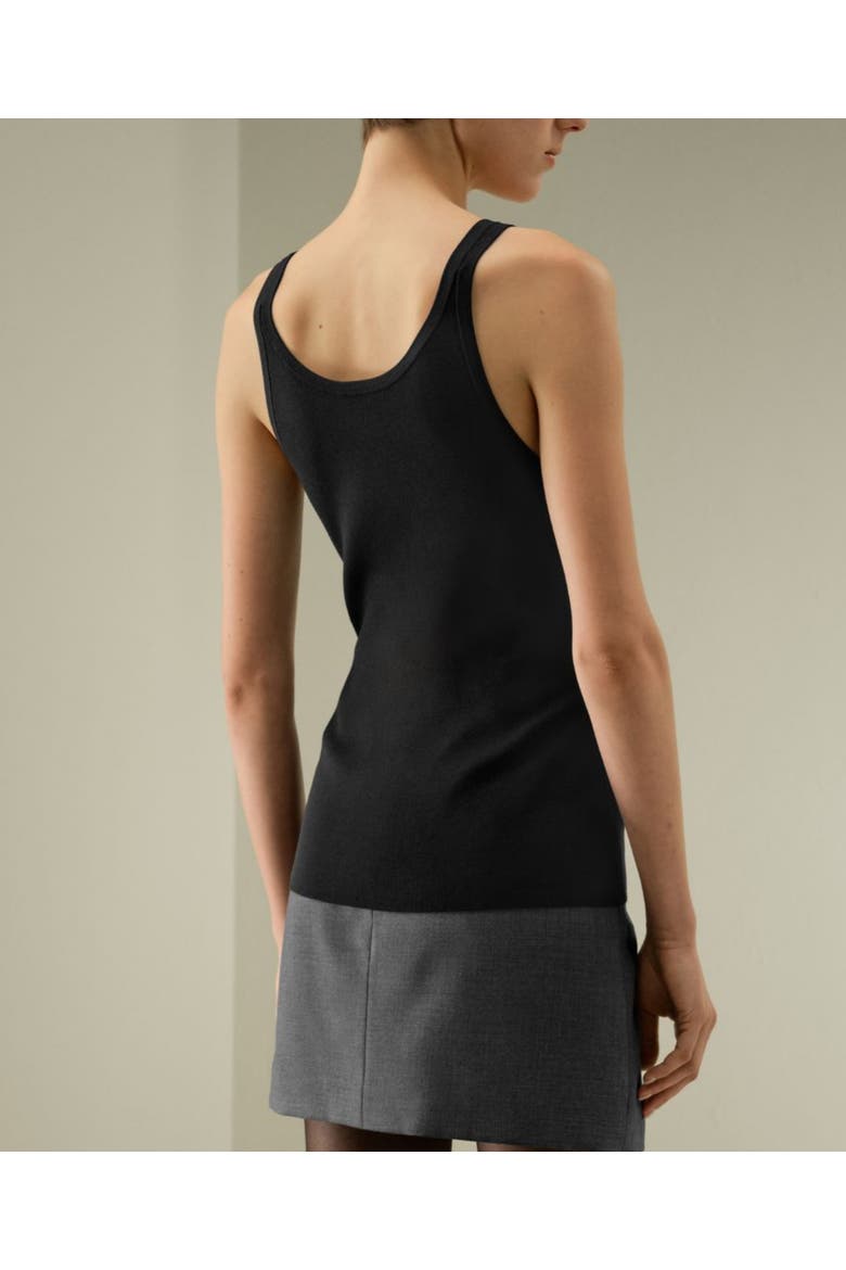 Women's Basic Silk Tank Top, Alternate, color, Black