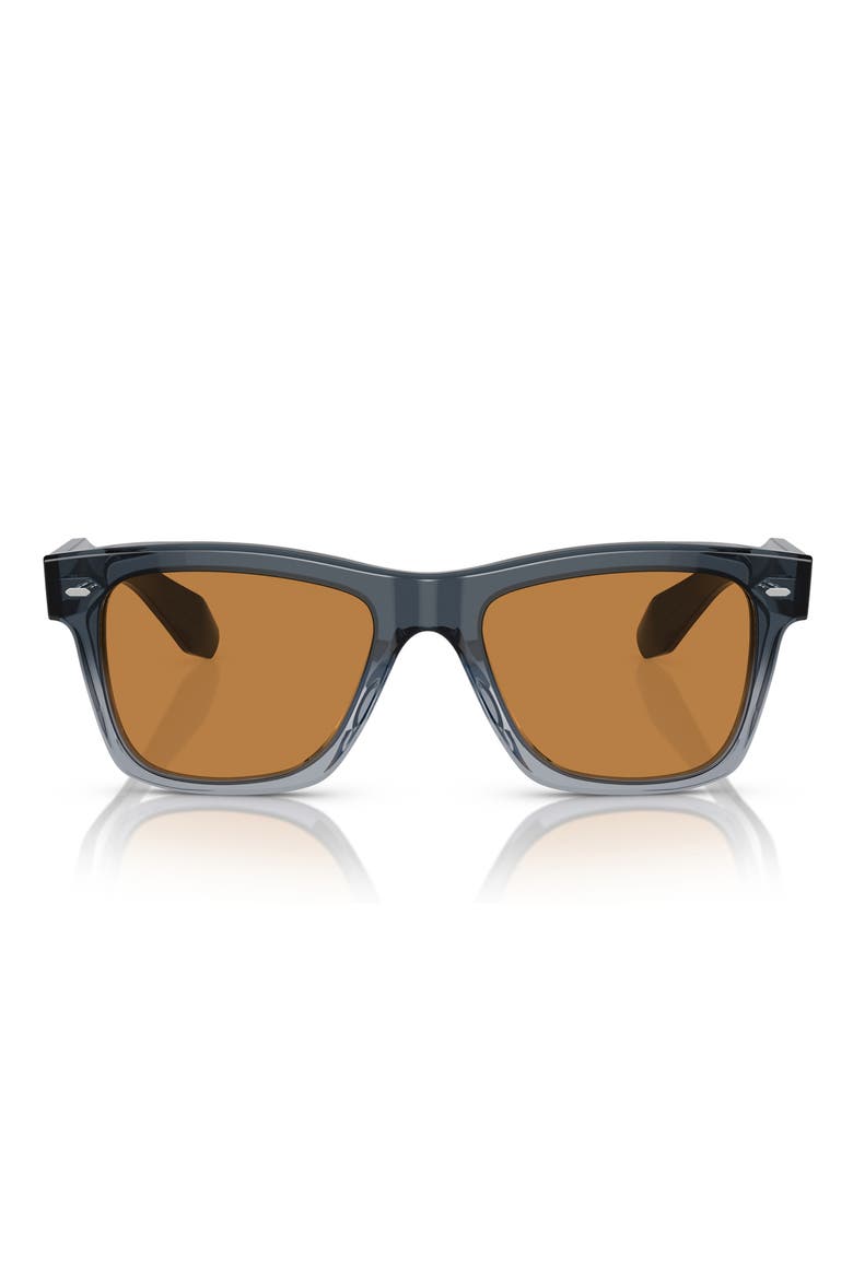 N.04 53mm Rectangular Sunglasses, Alternate, color, SHINY BLACK