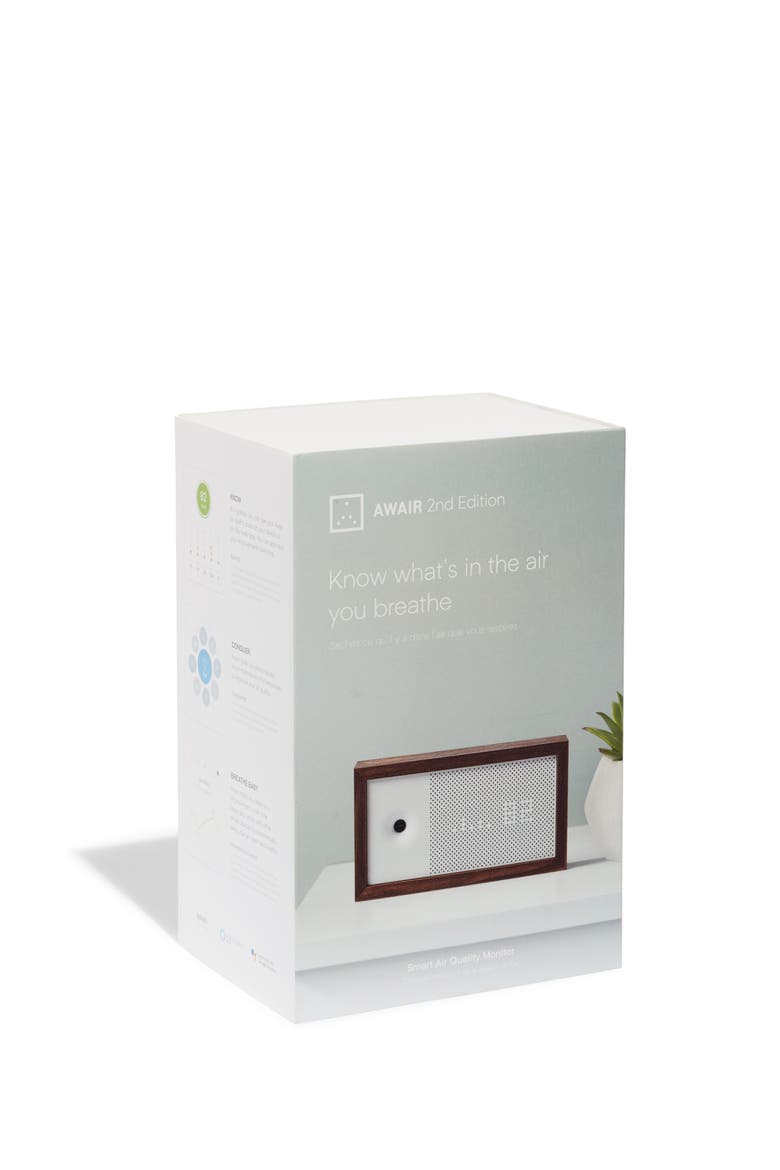 Soda Says x Awair 2nd Edition Air Quality Tracker, Alternate, color, WHITE