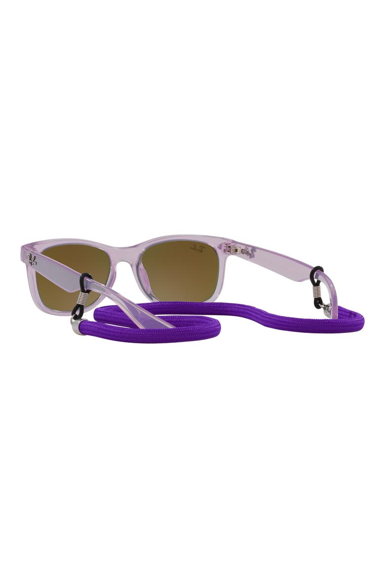 Kids' Junior Wayfarer 47mm Gradient Square Sunglasses, Alternate, color, GREEN MIRROR