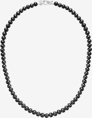 Dower & Hall Men's Black Freshwater Pearl Necklace