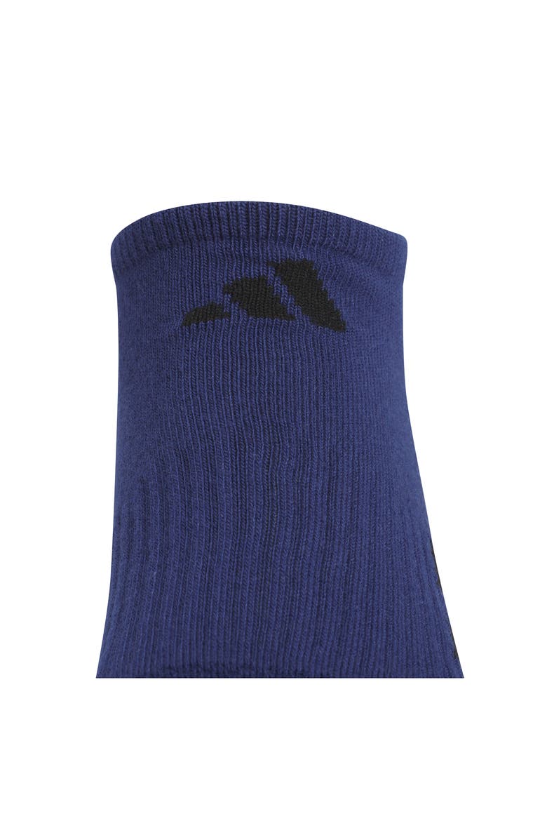 Cushioned 4.0 3-Pack Low Cut Socks, Alternate, color, DARK BLUE/ WHITE/ COOL HEATHER