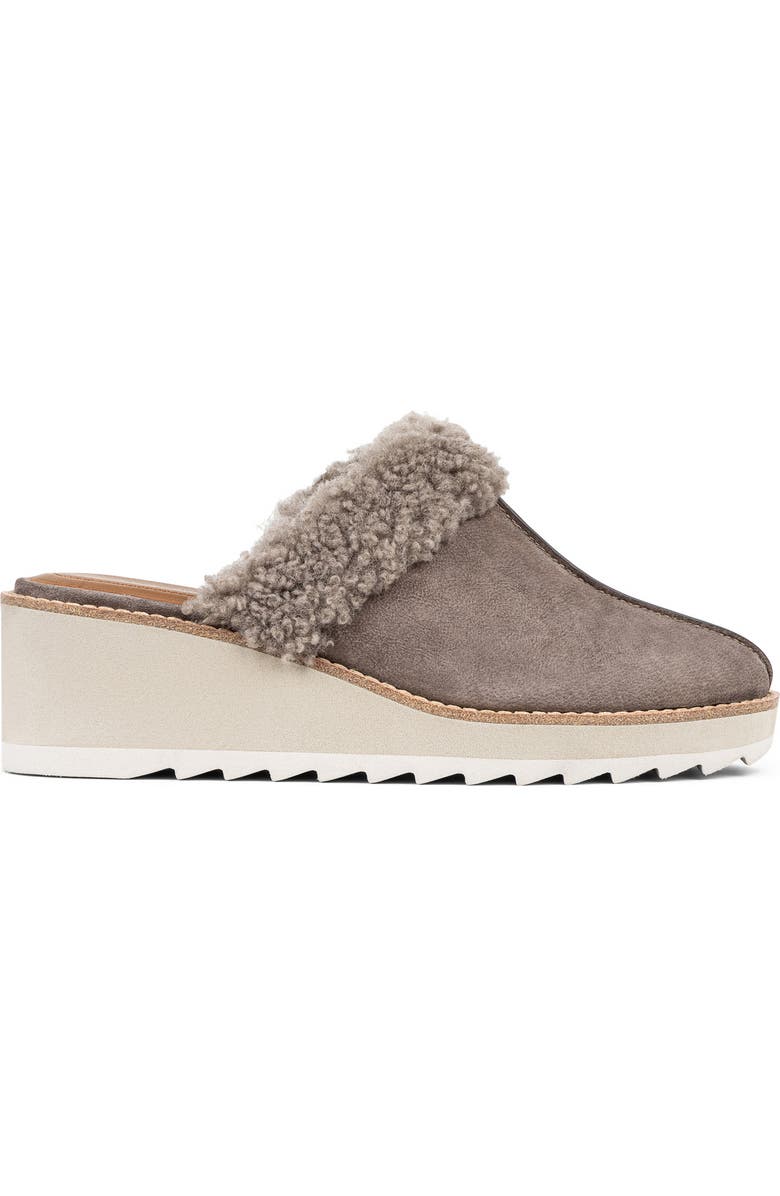 Donald Pliner Wedge Genuine Shearling Cuff Mule, Alternate, color,