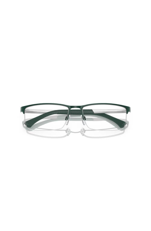 Emporio Armani 55mm Rectangle Optical Glasses In Black