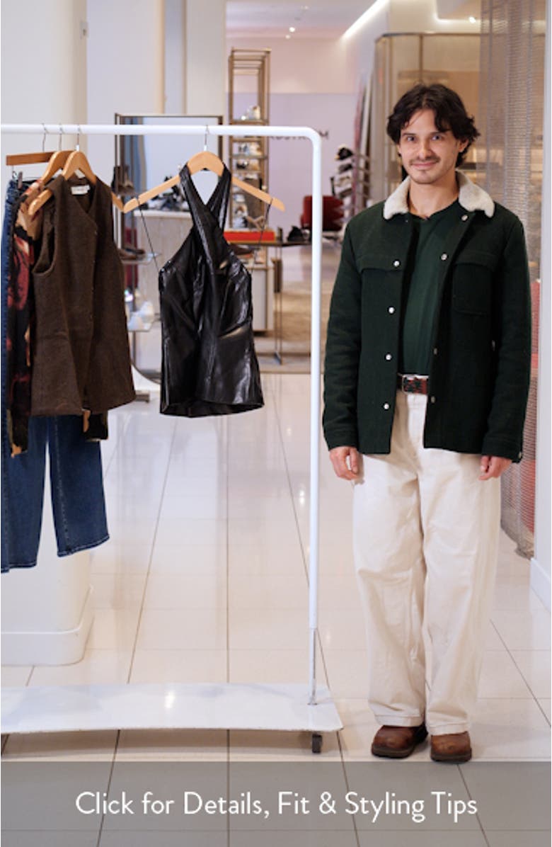 Yaritza Faux Leather Halter Top, sales video thumbnail