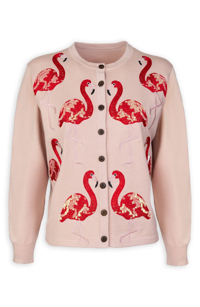 SAACHI Flamingo Cardigan, Alternate, color, Pink