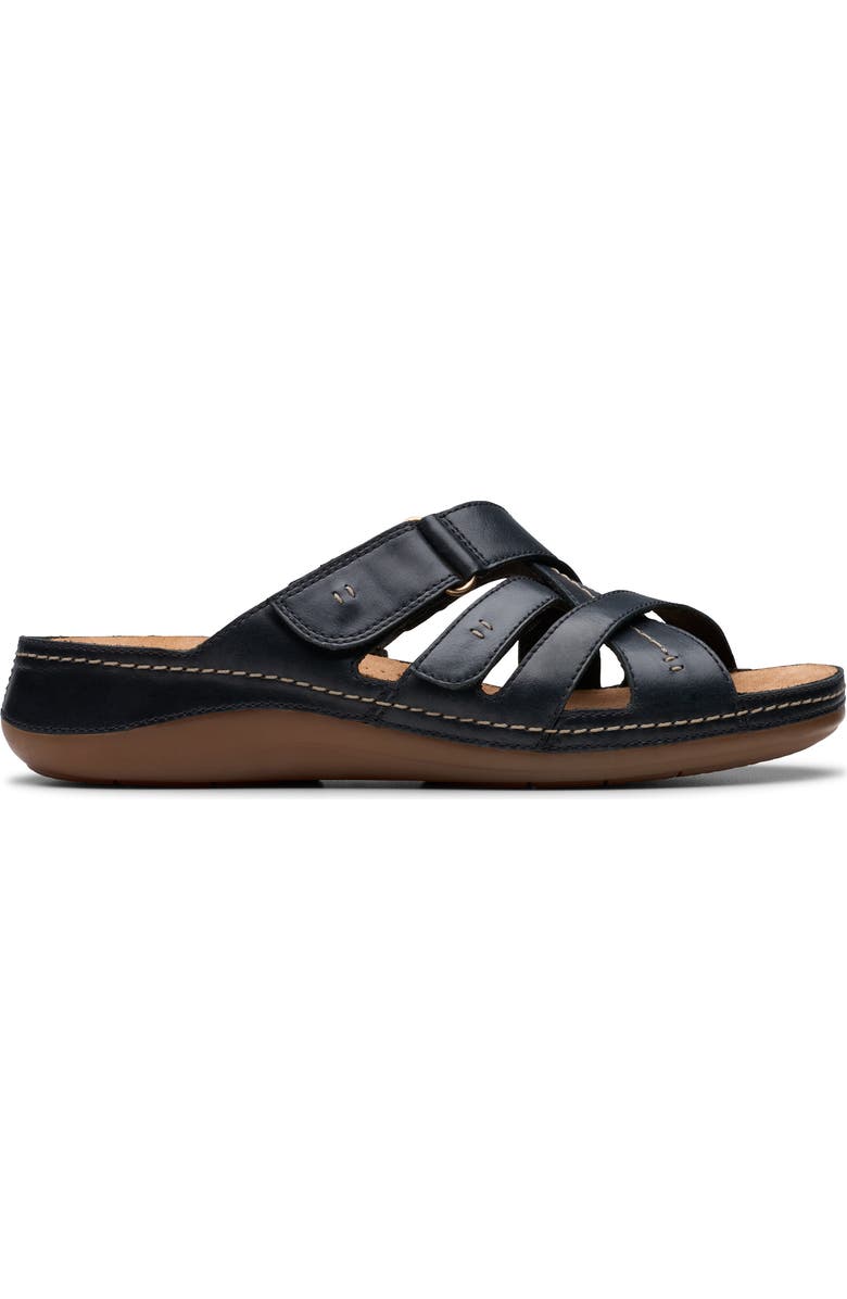 Clarks<sup>®</sup> Cecily Slide Sandal, Alternate, color, Black Leather