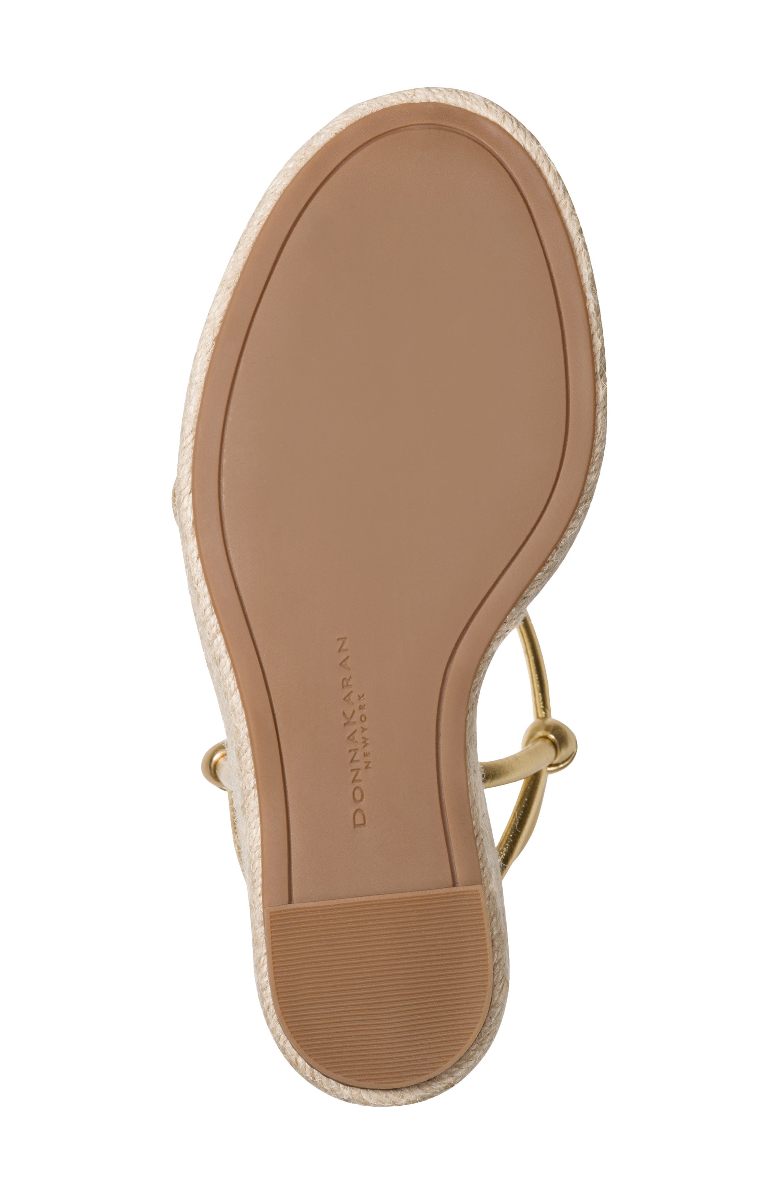 DKNY Yvette Slingback Espdarille Platform Wedge Sandal, Alternate, color, Gold
