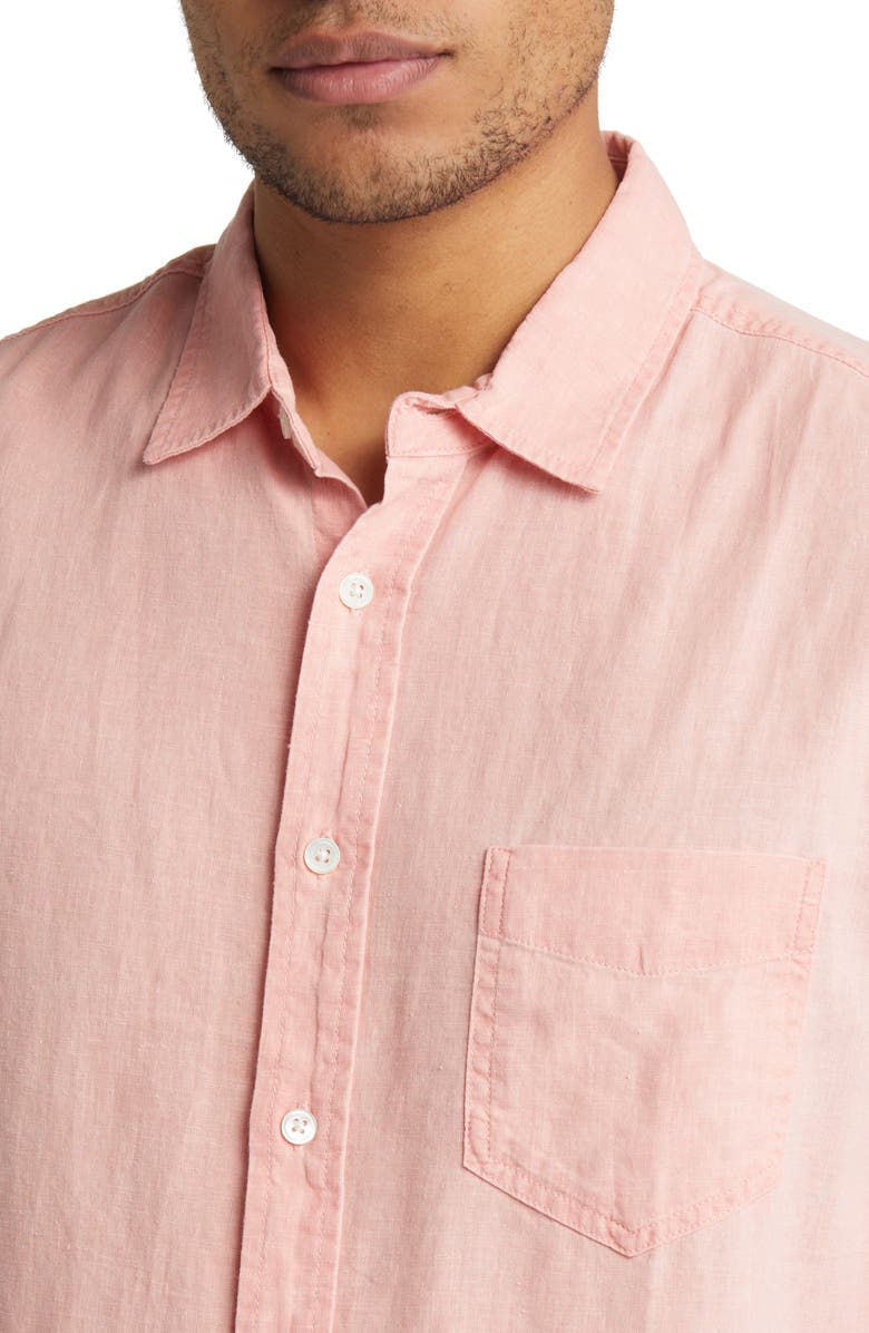 Rails Mykonos Solid Linen Blend Button-Up Shirt, Alternate, color, 
