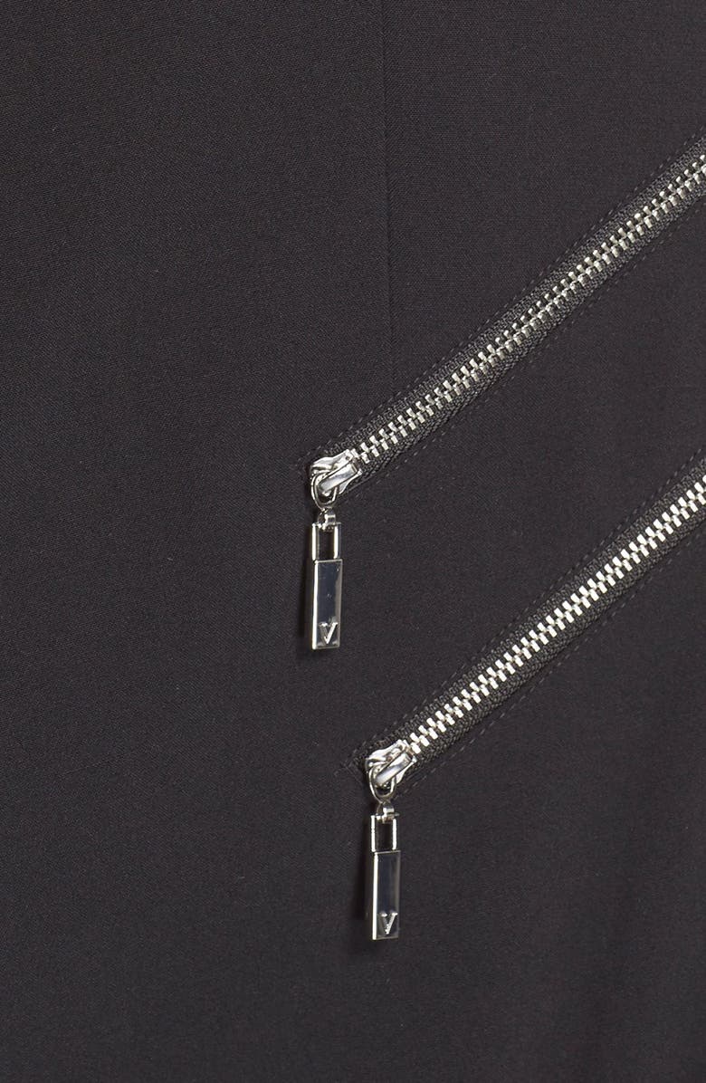 Vince Camuto Drape Collar Double Zip Blazer, Alternate, color,