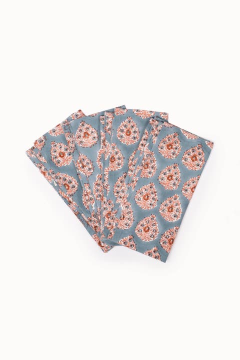 Heritage Buta Block Print Napkins Set Of 4