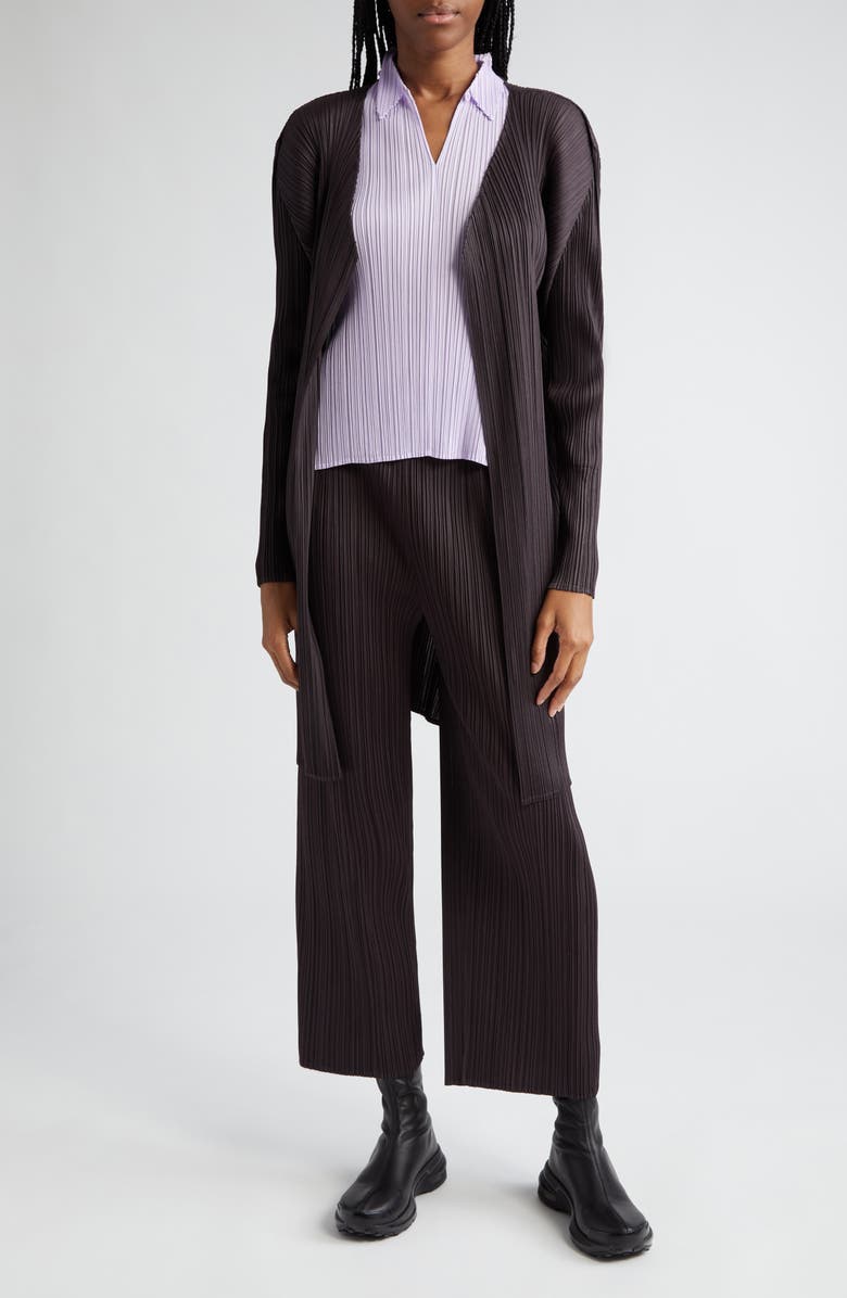 Pleats Please Issey Miyake Monthly Colors April Crop Wide Leg Pants, Alternate, color, 