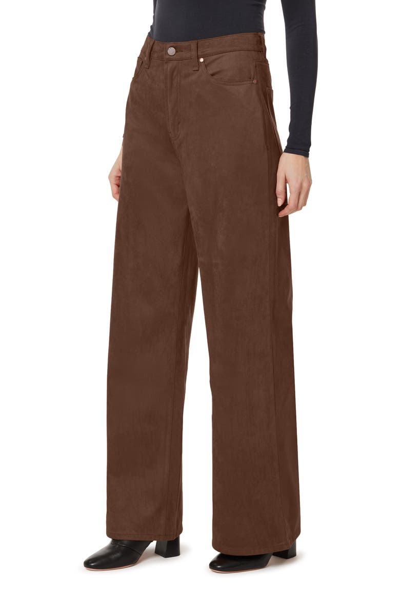 Wide Leg Suede Pants, Alternate, color, DOWNTOWN BROWN