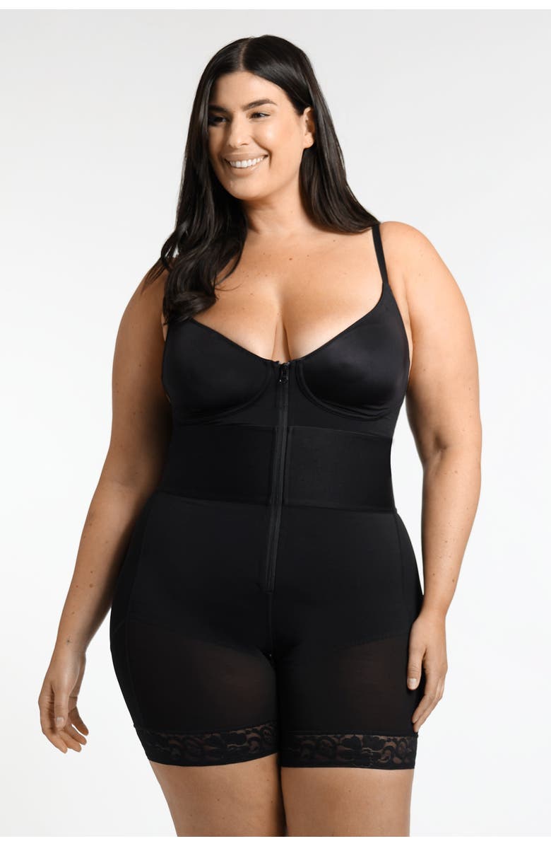 Shapellx AirSlim ElasticFuse Waistband Shaping Bodysuit, Main, color, Black