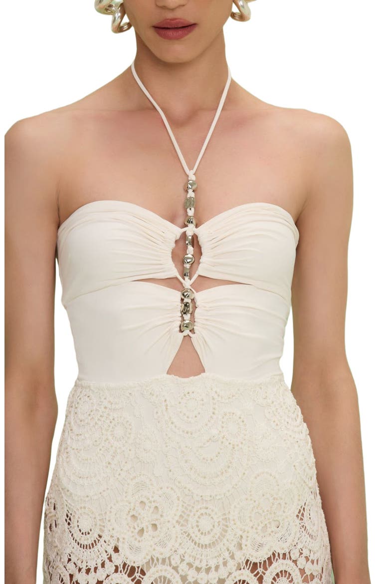 Gal Embroidery Maxi Dress, Alternate, color, OFF WHITE