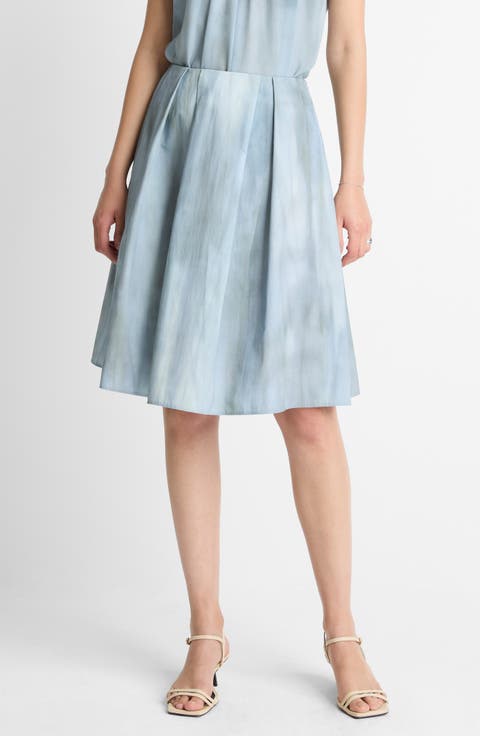 Pleated Cotton Skirt