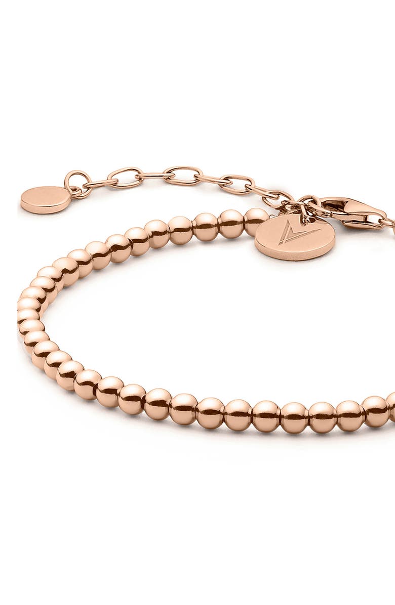 Vincero The Beaded Chain Bracelet, Alternate, color, Rose Gold