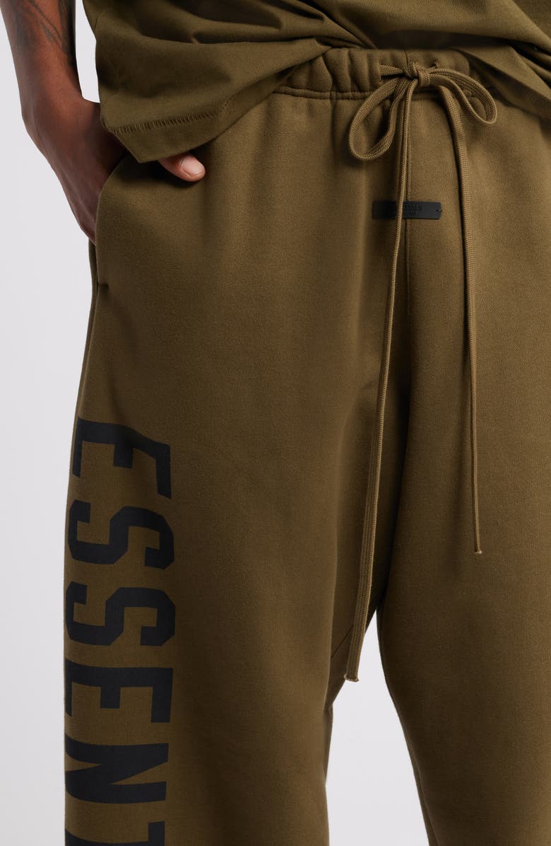Fear of God Essentials Gender Inclusive Relaxed Fit Cotton Blend Sweatpants, Alternate, color, Olive
