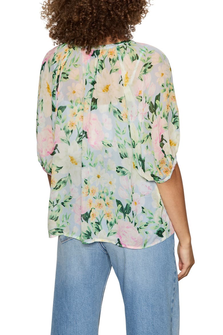Favorite Girl Front Button Top, Alternate, color, SPRING FLORAL BLUE