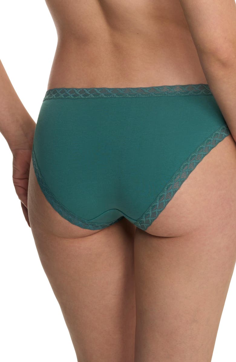 Natori Bliss Cotton Girl Brief, Alternate, color, Aspen Green