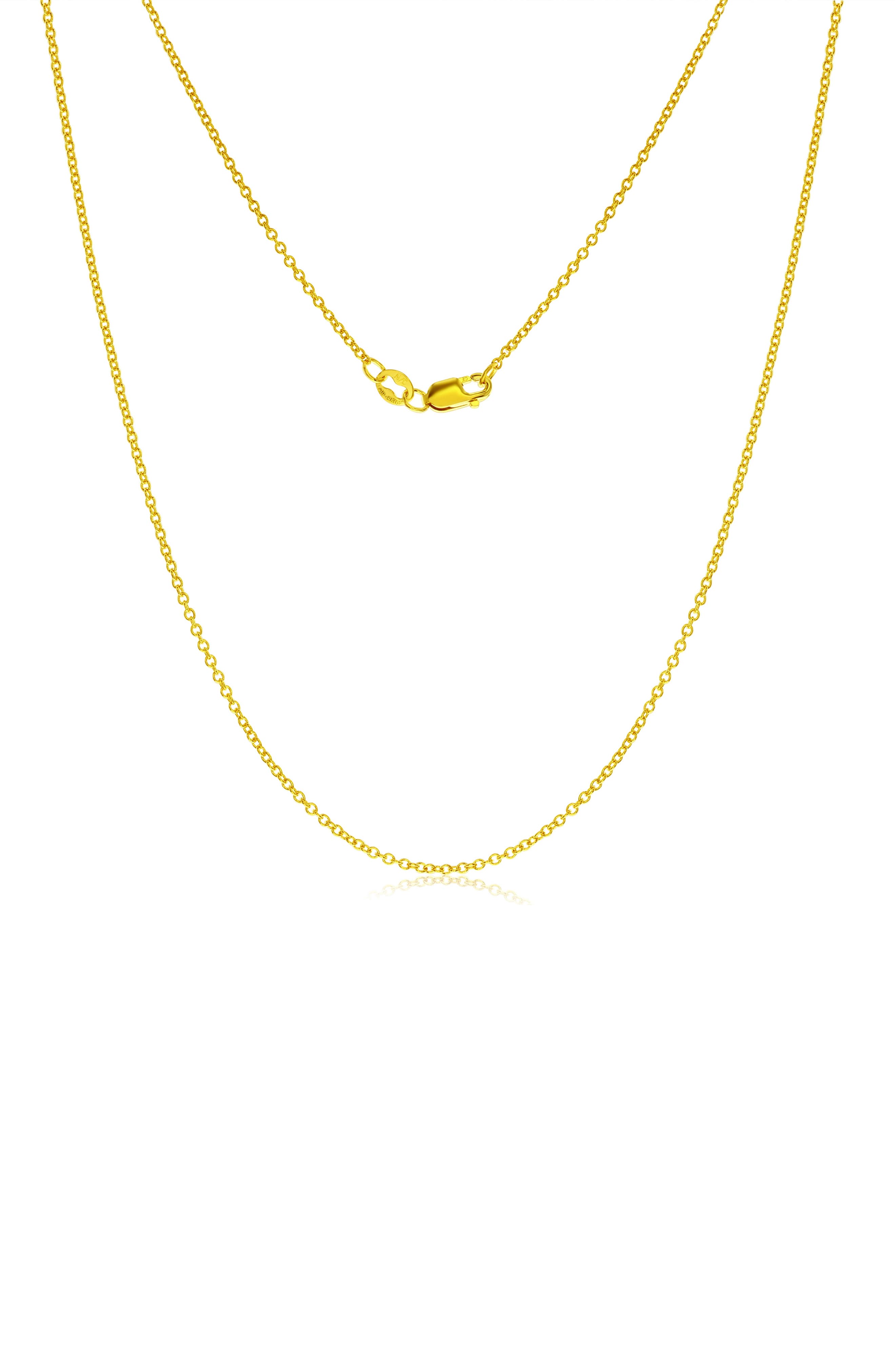 14K Gold Rolo Chain Necklace