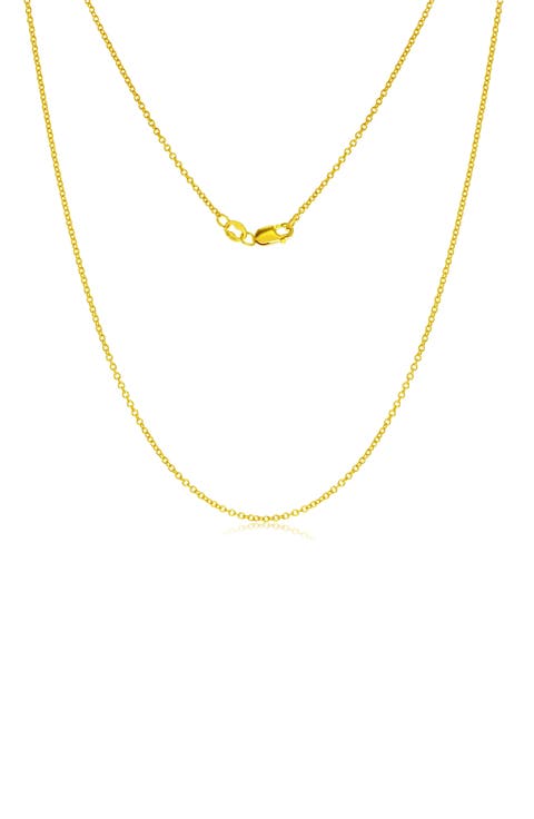 14K Gold Rolo Chain Necklace