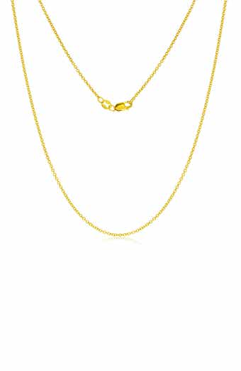 14K Gold Rolo Chain Necklace