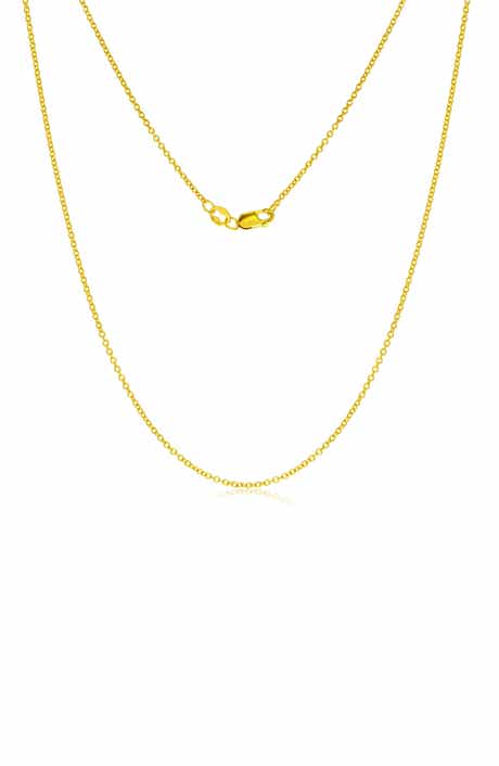 14K Gold Rolo Chain Necklace