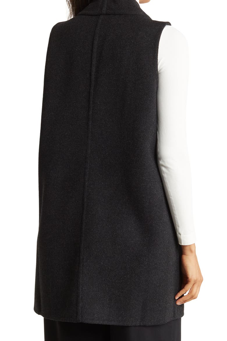 Shawl Collar Vest, Alternate, color, CHARCOAL