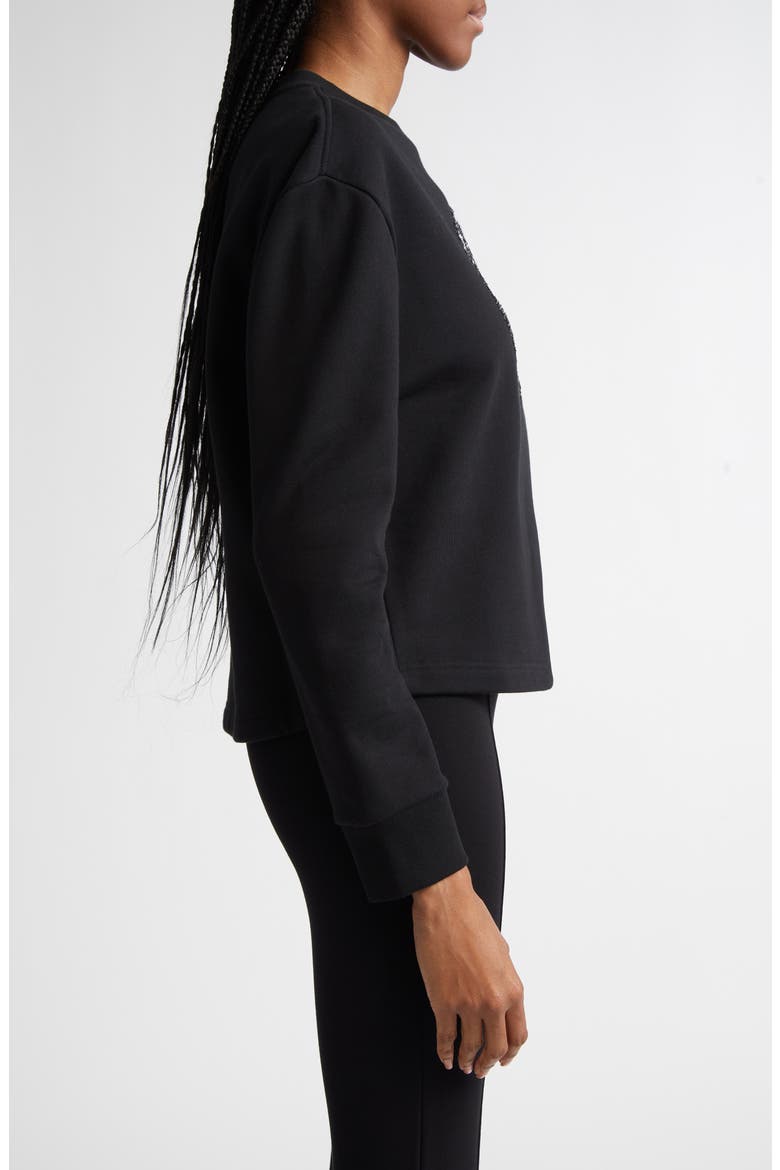 Crystal Embellished Medusa Sweatshirt, Alternate, color, BLACK