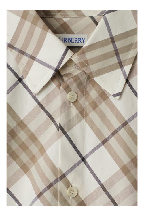 Burberry Check Cotton Overshirt In Cotton