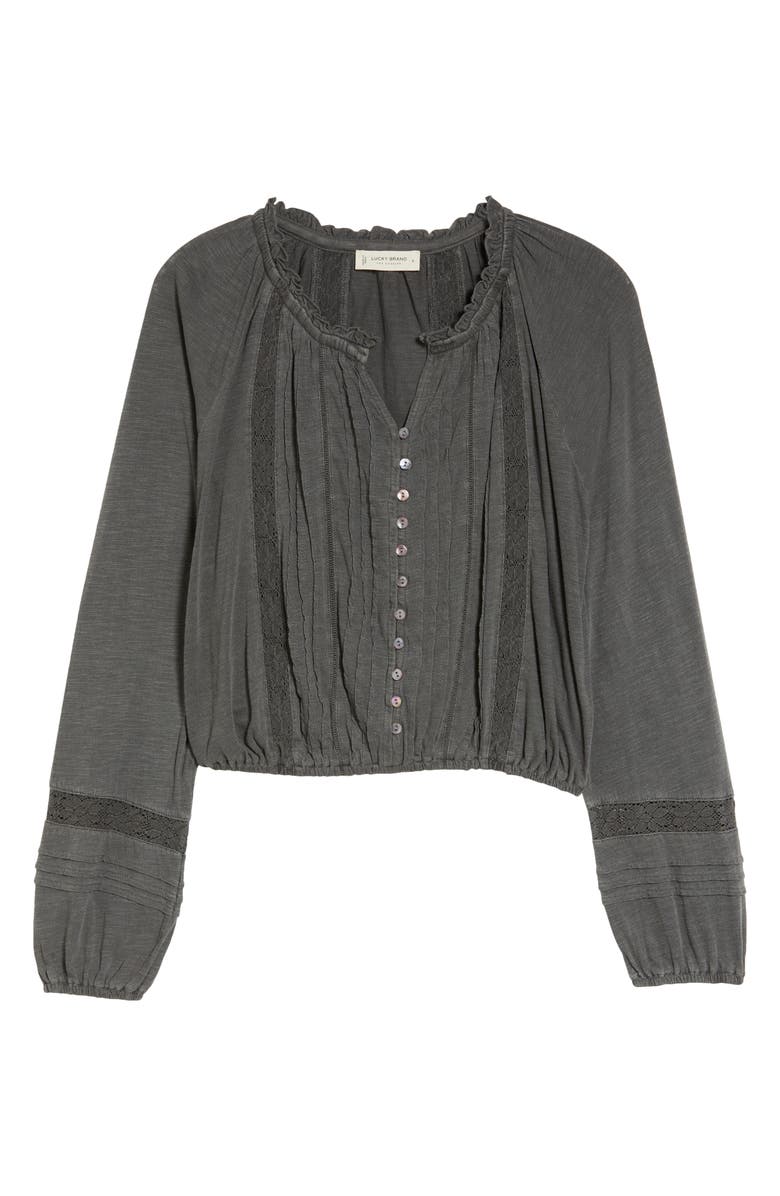 Lucky Brand Embroidered Peasant Blouse, Alternate, color,