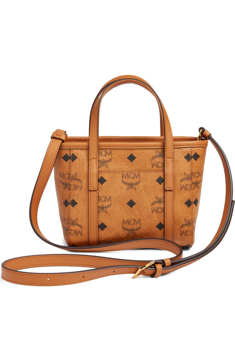 MCM Mini Toni Visetos Coated Canvas Top Handle Shopper Bag, Alternate, color,