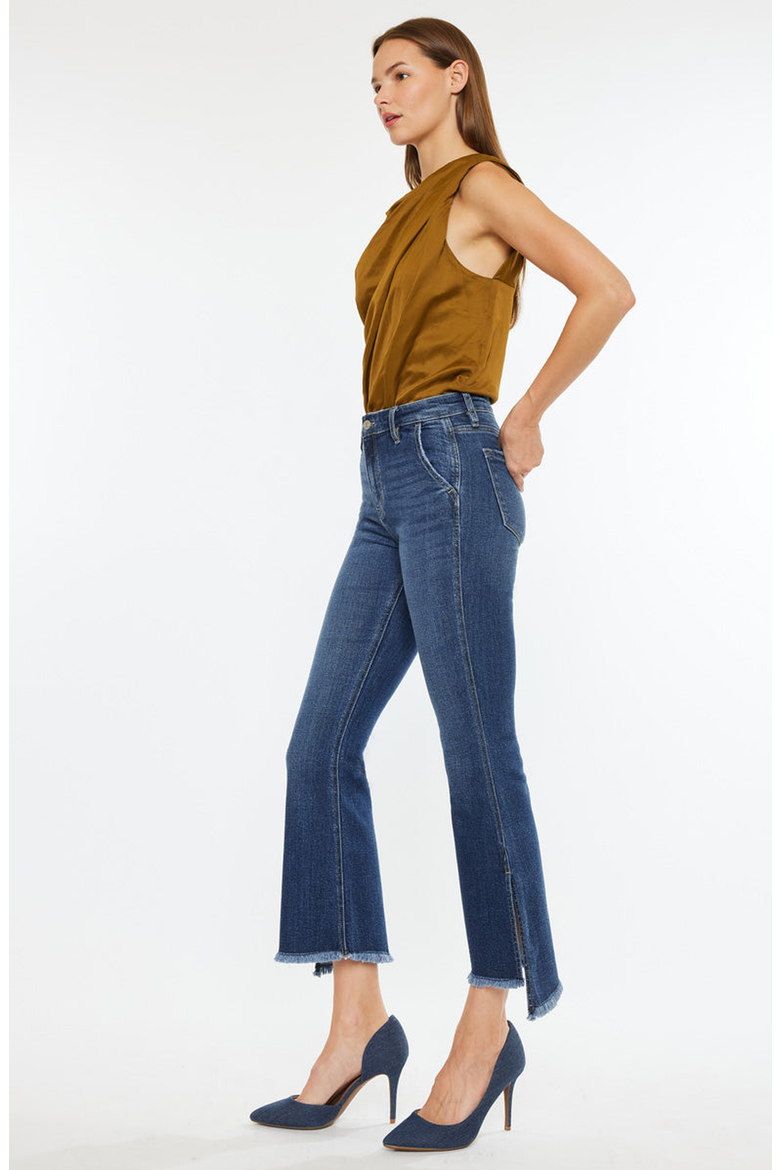 Reba High Rise Cropped Flare Jeans, Alternate, color, Medium Wash