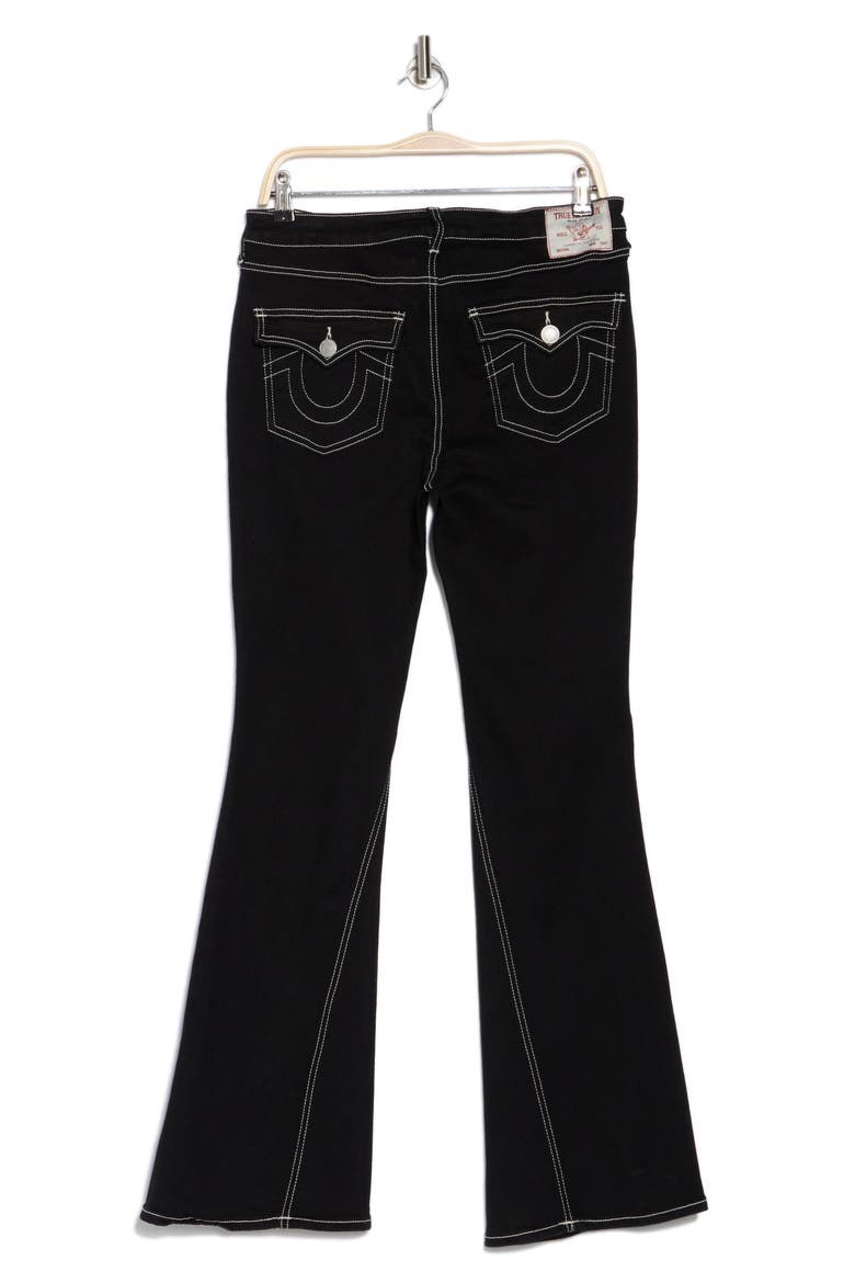 Joey Flap Pocket Flare Leg Jeans, Alternate, color, RINSE BLACK