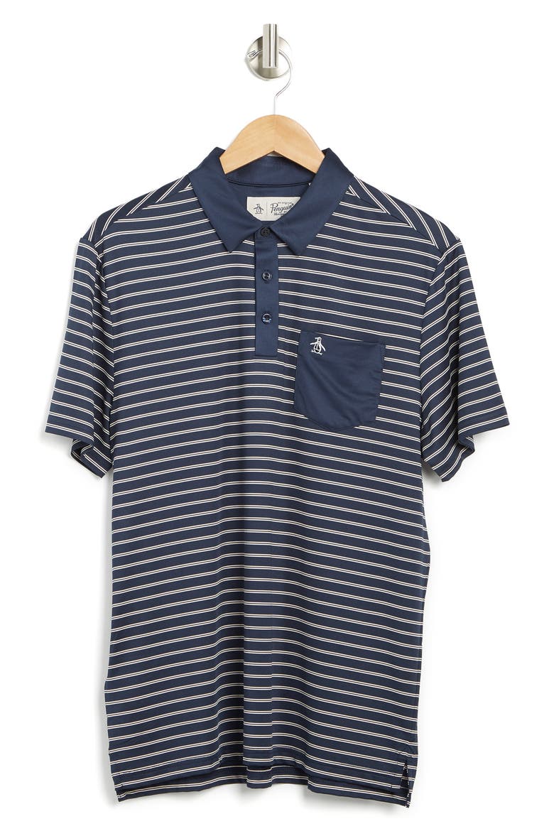 Colorblock Stripe Jersey Polo, Alternate, color, BLACK IRIS