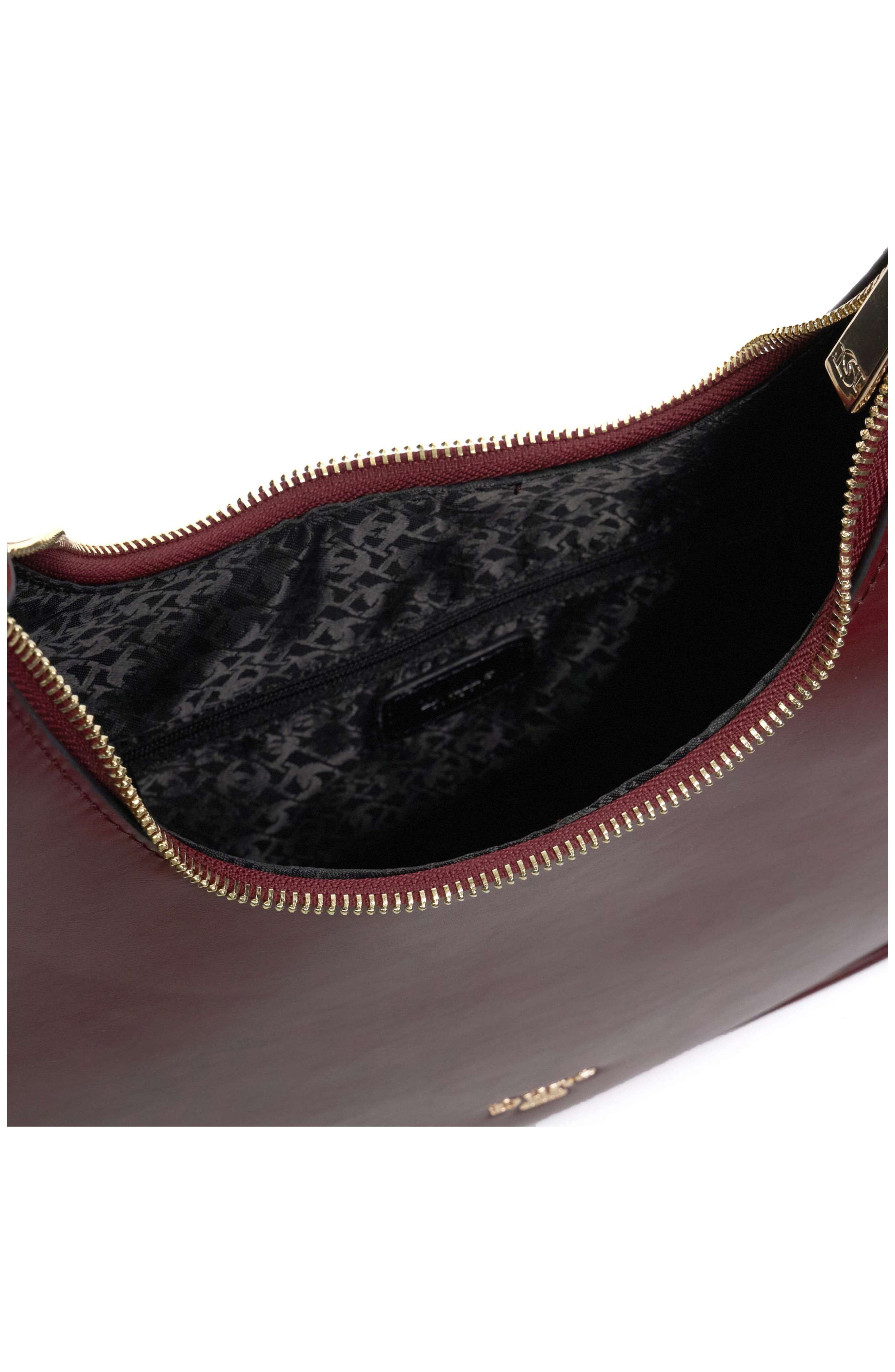 Dedicated Faux Leather Shoulder Bag, Alternate, color, BURGUNDY