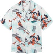 Marvel Spider-Man Hawaiian Short Sleeve Button Down Shirt