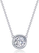 Lafonn Bezel Simulated Diamond Solitaire Pendant Necklace