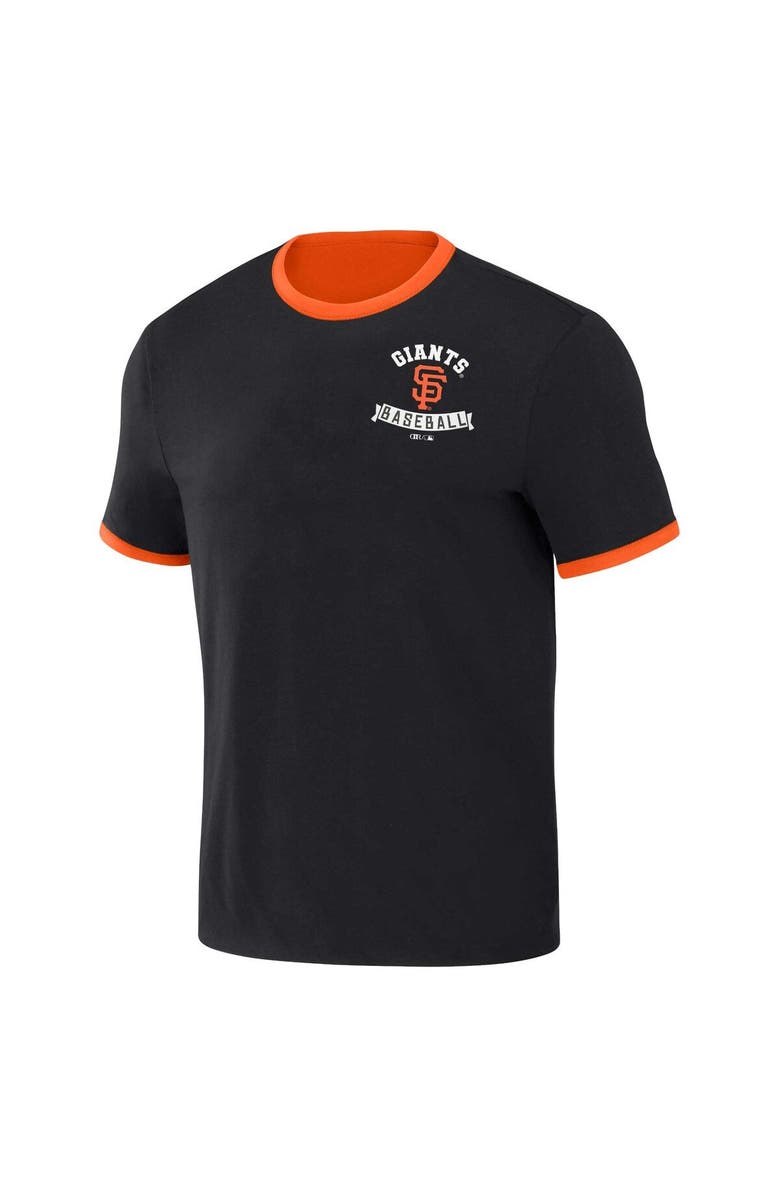 Darius Rucker Collection by Fanatics Men's Darius Rucker Collection by Fanatics Black/Orange San Francisco Giants Two-Way Ringer Reversible T-Shirt, Alternate, color, 