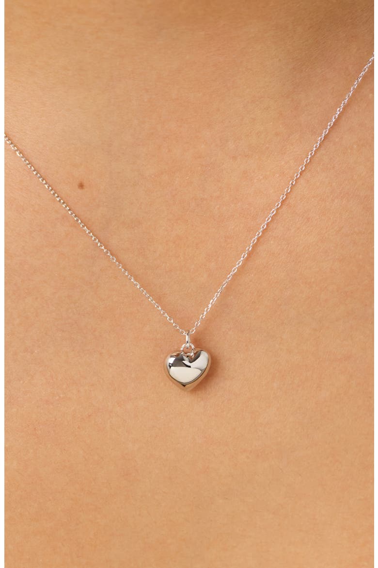 Heart Necklace - Lev Small, Alternate, color, Silver