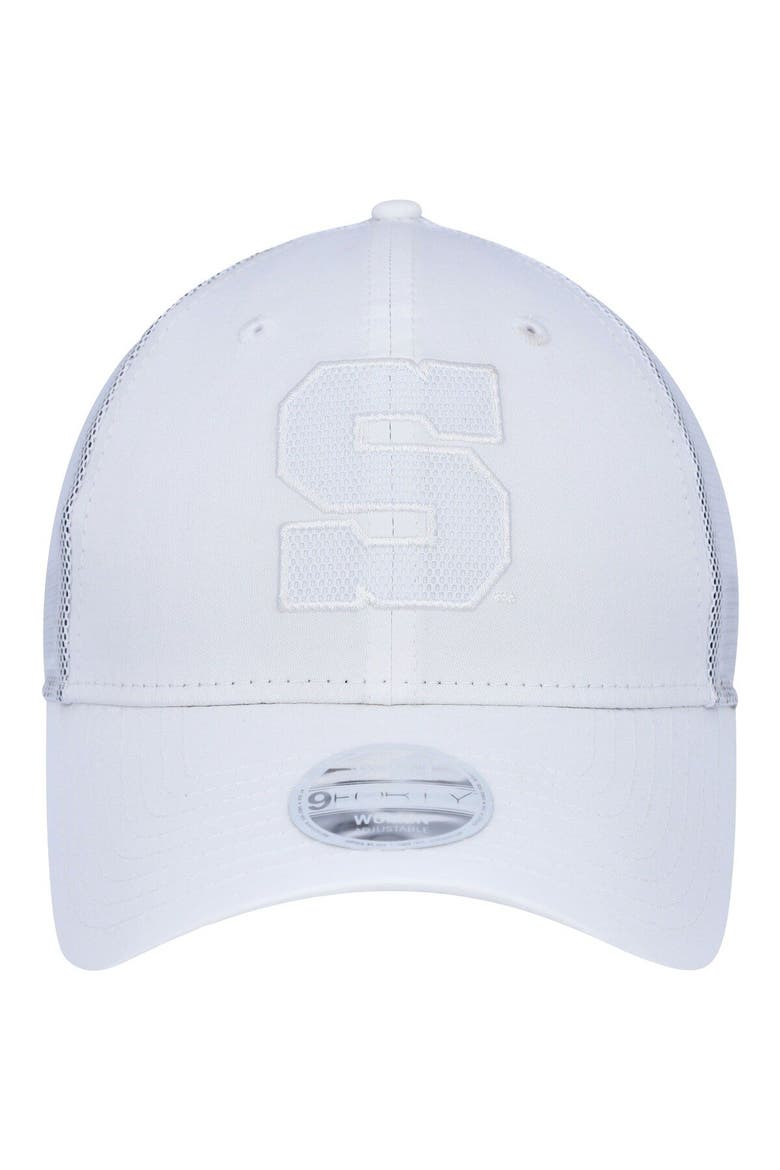 Women's New Era White Penn State Nittany Lions Trucker 9FORTY Snapback Hat, Alternate, color, White
