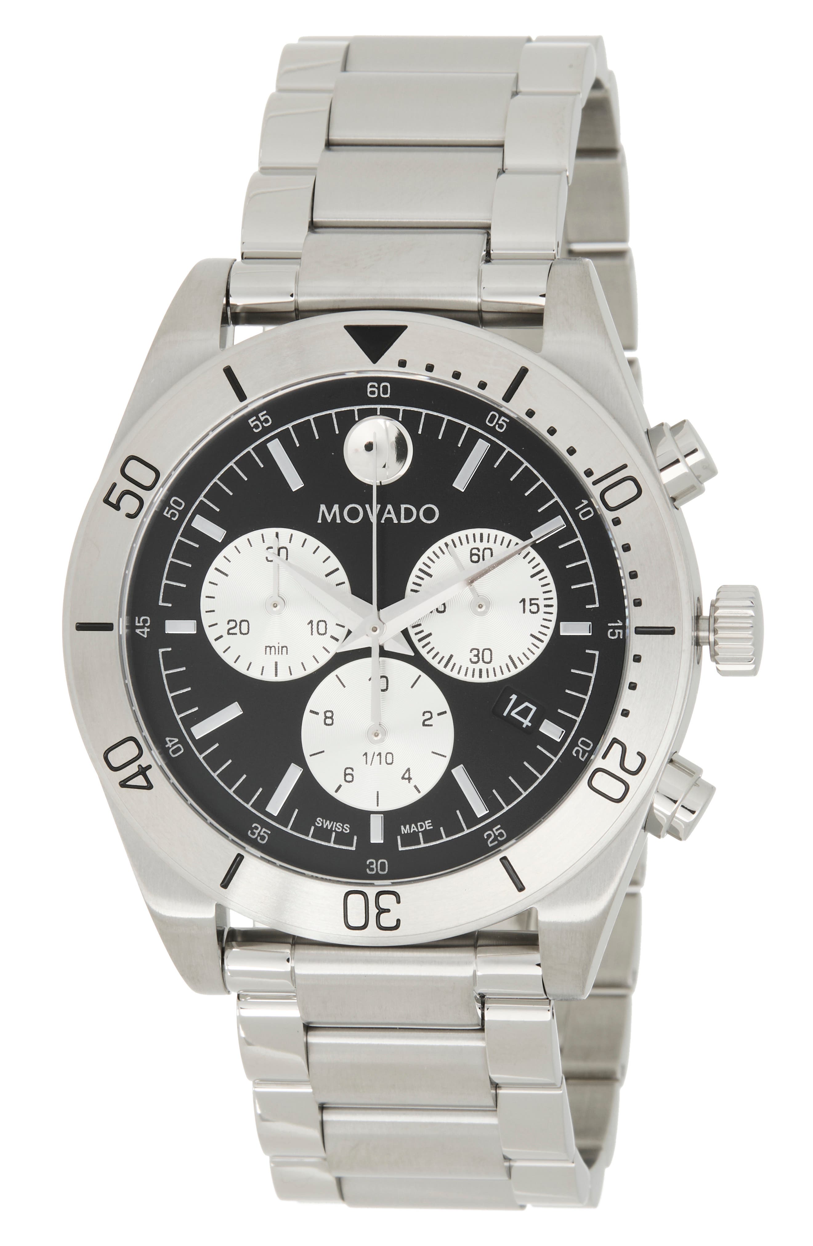 Movado Sportivo Museum Dot Chronograph Bracelet Watch, 44mm